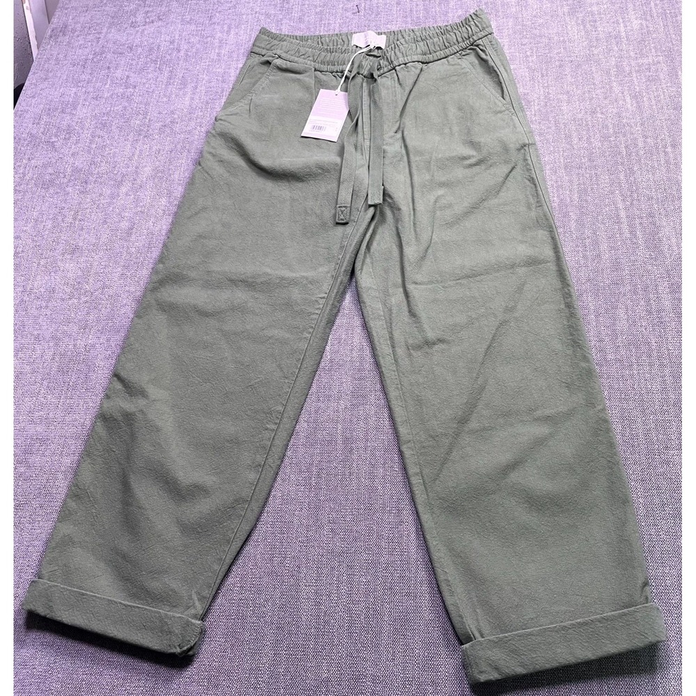 Everlane Womens The Canvas Organic Cotton Drawstring Pant Forest Green Medium